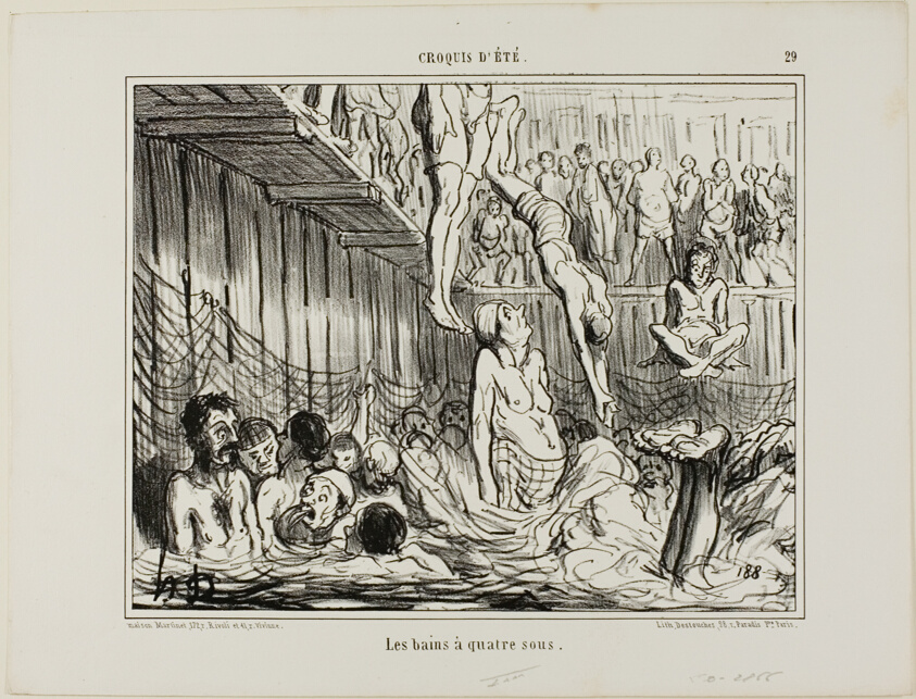 The Bath at 4 Sous, plate 29 from Croquis D'été