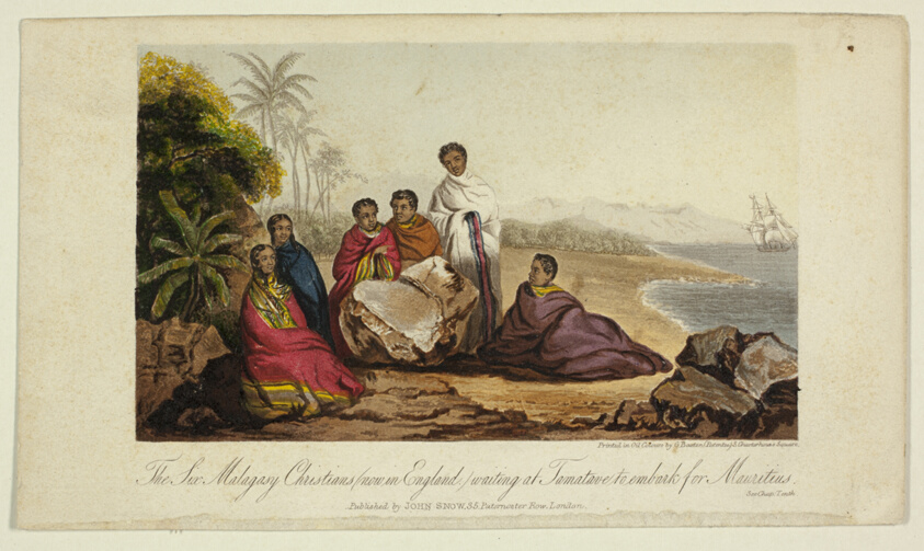 The Six Malagasy Christians (now in England) Waiting at Tamatava to Embark for Mauritius