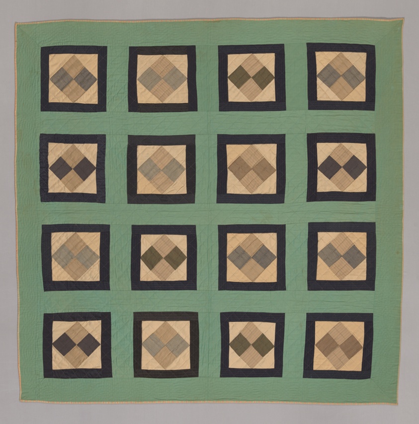 Amish "Four Patch" or "Bow Tie" Variation Quilt