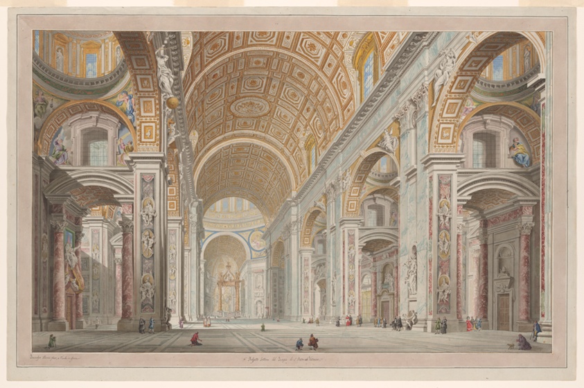 Interior View of the Church of St. Peter's in the Vatican