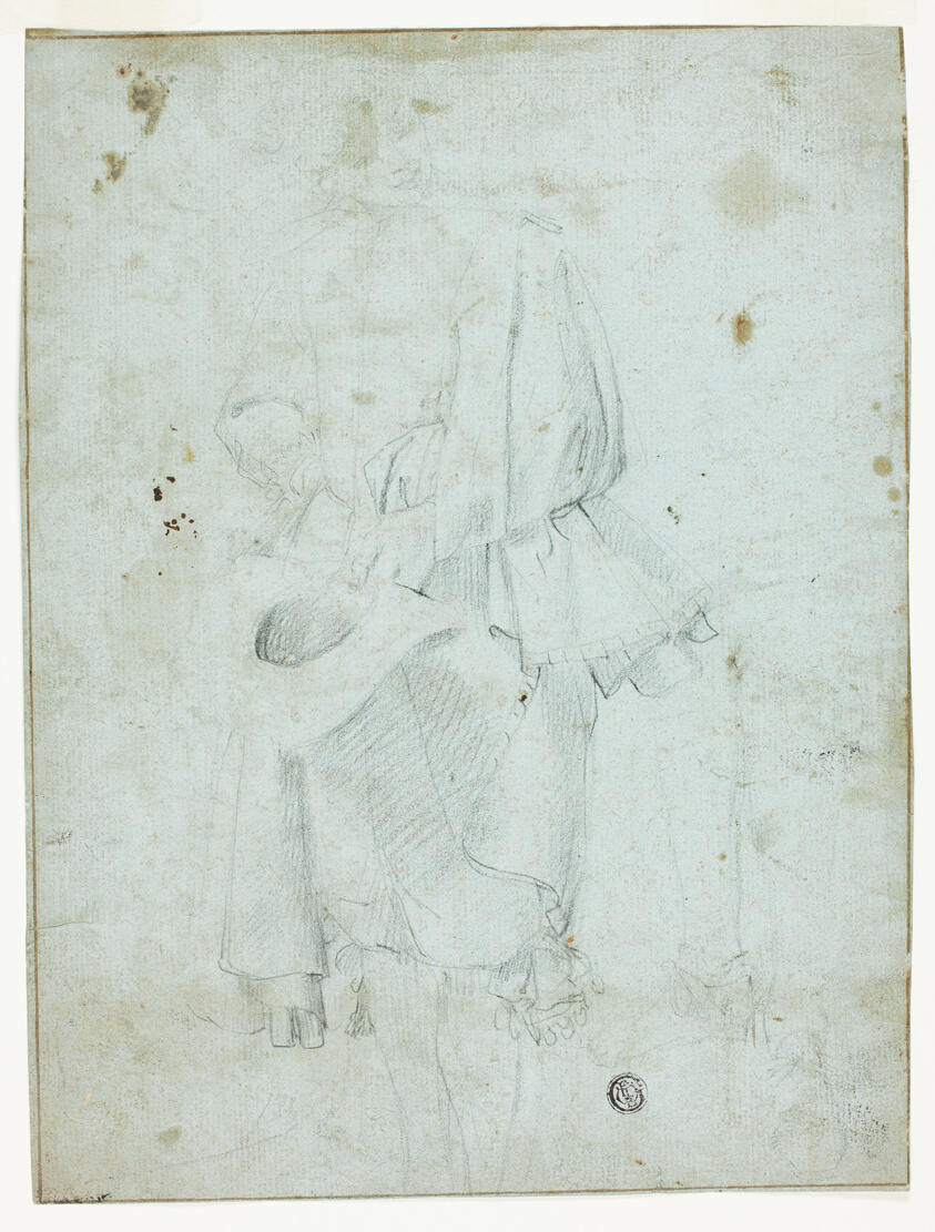 Standing Youth Holding Hat, and Sketch of Legs