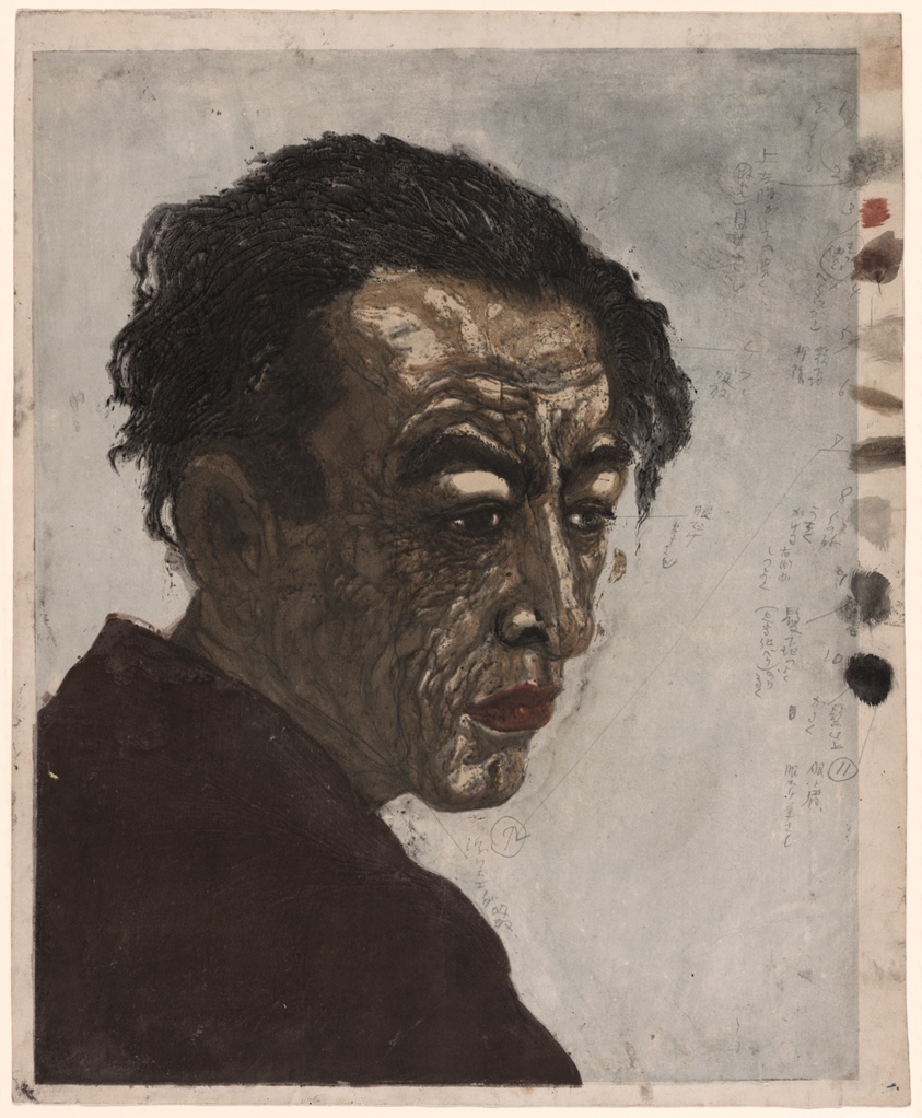 Portrait of the Poet Hagiwara Sakutaro (1886–1942), Author of “Ice Island,” 1943