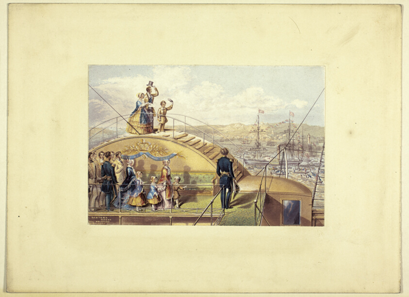 Her Majesty, H.R.H. Prince Albert, and Family Leaving Kingston Harbour, Ireland