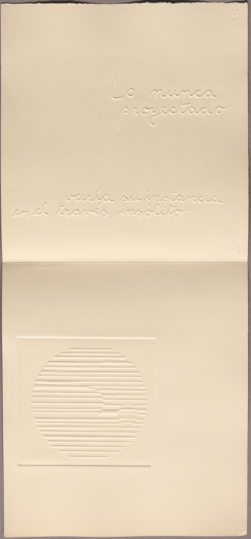 Plate two, from The Never Projected (Lo Nunca Proyectado)
