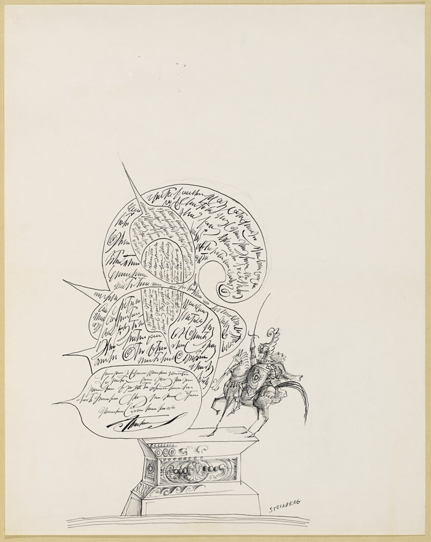 Untitled (Equestrian Monument with Speech Balloons)
