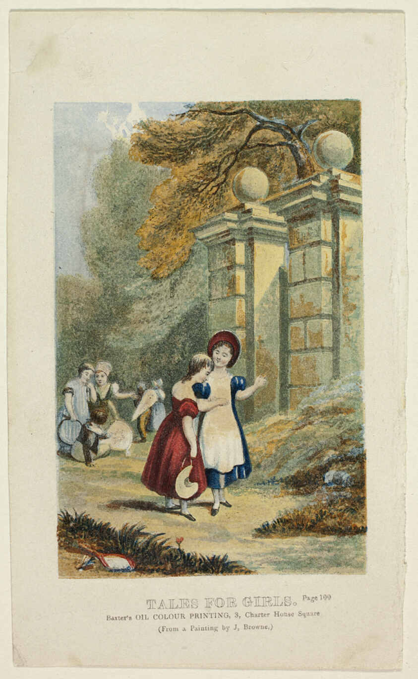 Children Outside Gates of a Mansion (Tales for Girls)
